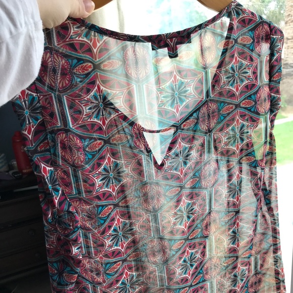 Sheer sleeveless blouse - Sara Michelle - Picture 5 of 6